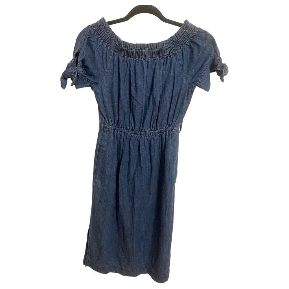 J Crew Off Shoulder Denim Dress